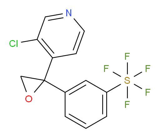 3-(2-(3-chloropyridin-4-yl)oxiran-2-yl)(pentafluoromercapto)benzene