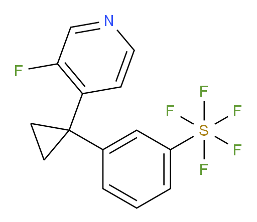 3-(1-(3-fluoropyridin-4-yl)cyclopropyl)(pentafluoromercapto)benzene