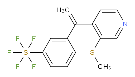 3-(1-(3-(methylthio)pyridin-4-yl)vinyl)(pentafluoromercapto)benzene