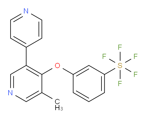 3-((5-methyl-[3,4'-bipyridin]-4-yl)oxy)(pentafluoromercapto)benzene