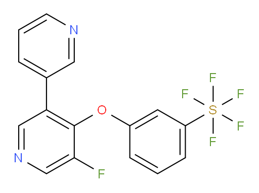 3-((5-fluoro-[3,3'-bipyridin]-4-yl)oxy)(pentafluoromercapto)benzene