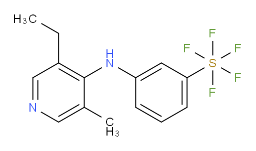 3-((3-ethyl-5-methylpyridin-4-yl)amino)(pentafluoromercapto)benzene