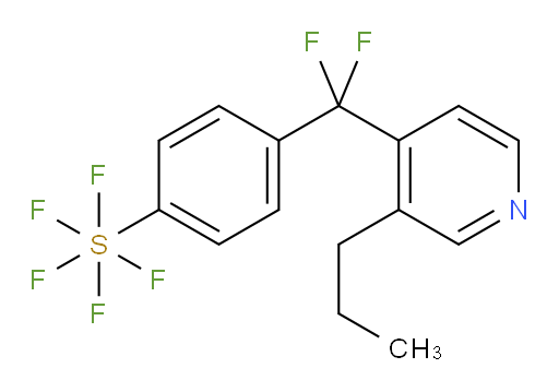 4-(difluoro(3-propylpyridin-4-yl)methyl)(pentafluoromercapto)benzene