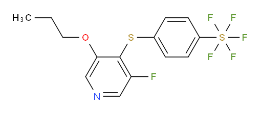 4-((3-fluoro-5-propoxypyridin-4-yl)thio)(pentafluoromercapto)benzene