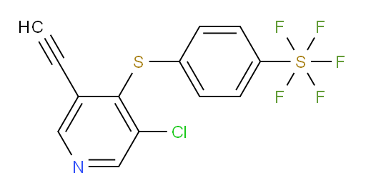 4-((3-chloro-5-ethynylpyridin-4-yl)thio)(pentafluoromercapto)benzene