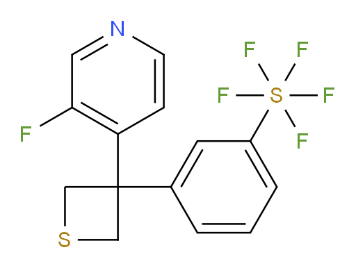 3-(3-(3-fluoropyridin-4-yl)thietan-3-yl)(pentafluoromercapto)benzene