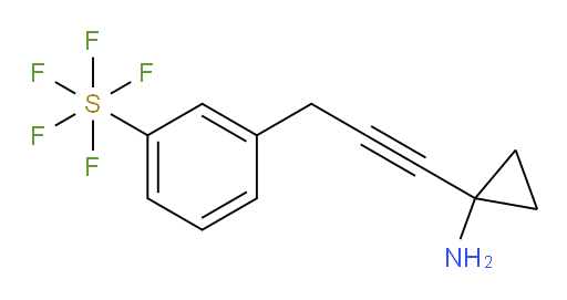 3-(3-(1-aminocyclopropyl)prop-2-yn-1-yl)(pentafluoromercapto)benzene