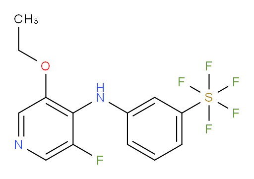 3-((3-ethoxy-5-fluoropyridin-4-yl)amino)(pentafluoromercapto)benzene