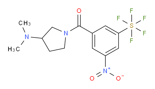 (3-(dimethylamino)pyrrolidin-1-yl)(3-(pentafluoromercapto)-5-nitrophenyl)methanone