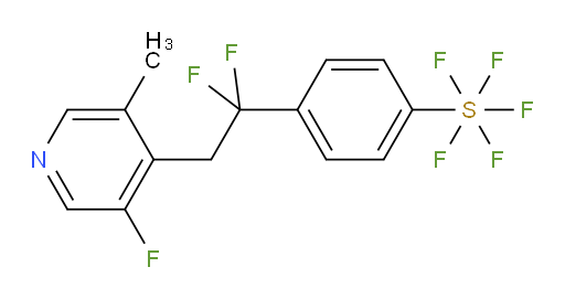 4-(1,1-difluoro-2-(3-fluoro-5-methylpyridin-4-yl)ethyl)(pentafluoromercapto)benzene