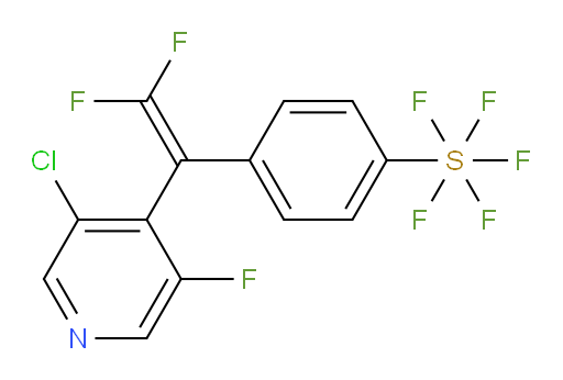 4-(1-(3-chloro-5-fluoropyridin-4-yl)-2,2-difluorovinyl)(pentafluoromercapto)benzene