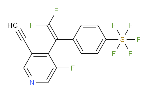 4-(1-(3-ethynyl-5-fluoropyridin-4-yl)-2,2-difluorovinyl)(pentafluoromercapto)benzene