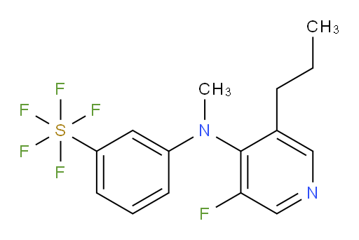 3-((3-fluoro-5-propylpyridin-4-yl)(methyl)amino)(pentafluoromercapto)benzene