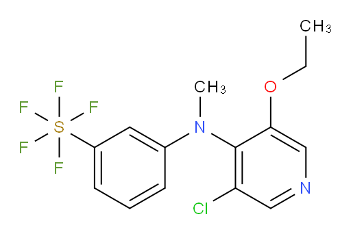3-((3-chloro-5-ethoxypyridin-4-yl)(methyl)amino)(pentafluoromercapto)benzene
