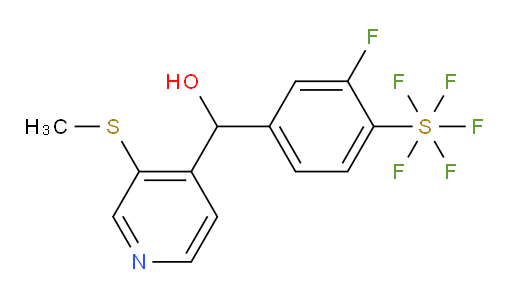(3-fluoro-4-(pentafluoromercapto)phenyl)(3-(methylthio)pyridin-4-yl)methanol