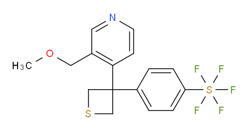 4-(3-(3-(methoxymethyl)pyridin-4-yl)thietan-3-yl)(pentafluoromercapto)benzene