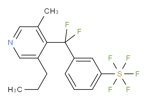 3-(difluoro(3-methyl-5-propylpyridin-4-yl)methyl)(pentafluoromercapto)benzene