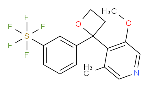 3-(2-(3-methoxy-5-methylpyridin-4-yl)oxetan-2-yl)(pentafluoromercapto)benzene