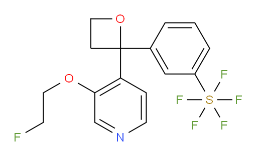 3-(2-(3-(2-fluoroethoxy)pyridin-4-yl)oxetan-2-yl)(pentafluoromercapto)benzene