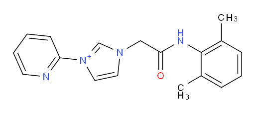 1-(2-((2,6-dimethylphenyl)amino)-2-oxoethyl)-3-(pyridin-2-yl)-1H-imidazol-3-ium