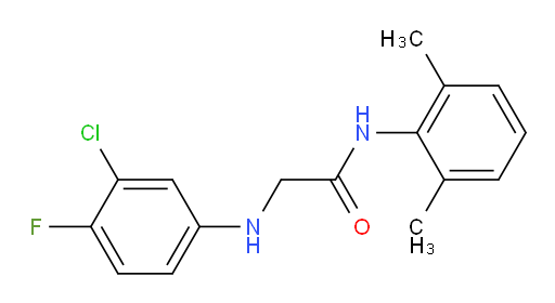 2-((3-chloro-4-fluorophenyl)amino)-N-(2,6-dimethylphenyl)acetamide