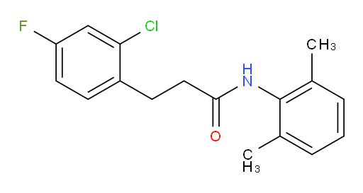 3-(2-chloro-4-fluorophenyl)-N-(2,6-dimethylphenyl)propanamide