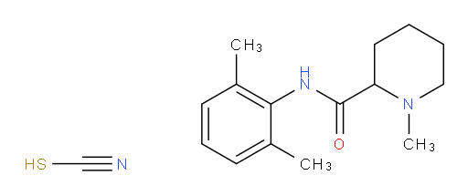 thiocyanic acid compound with N-(2,6-dimethylphenyl)-1-methylpiperidine-2-carboxamide (1:1)
