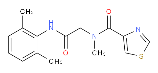N-(2-((2,6-dimethylphenyl)amino)-2-oxoethyl)-N-methylthiazole-4-carboxamide