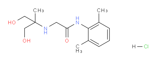 2-((1,3-dihydroxy-2-methylpropan-2-yl)amino)-N-(2,6-dimethylphenyl)acetamide hydrochloride