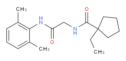 N-(2-((2,6-dimethylphenyl)amino)-2-oxoethyl)-1-ethylcyclopentanecarboxamide
