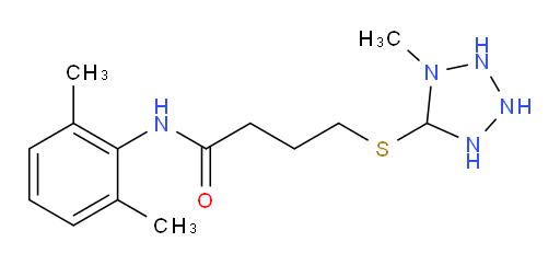N-(2,6-dimethylphenyl)-4-((1-methyltetrazolidin-5-yl)thio)butanamide