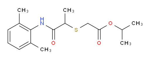 isopropyl 2-((1-((2,6-dimethylphenyl)amino)-1-oxopropan-2-yl)thio)acetate