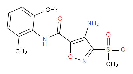 4-amino-N-(2,6-dimethylphenyl)-3-(methylsulfonyl)isoxazole-5-carboxamide
