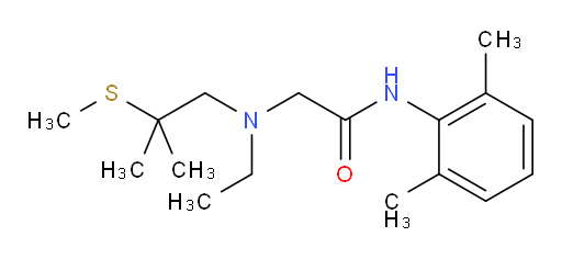 N-(2,6-dimethylphenyl)-2-(ethyl(2-methyl-2-(methylthio)propyl)amino)acetamide