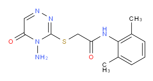 2-((4-amino-5-oxo-4,5-dihydro-1,2,4-triazin-3-yl)thio)-N-(2,6-dimethylphenyl)acetamide