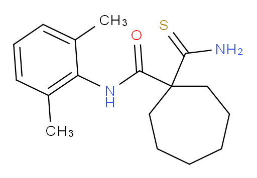 1-carbamothioyl-N-(2,6-dimethylphenyl)cycloheptanecarboxamide