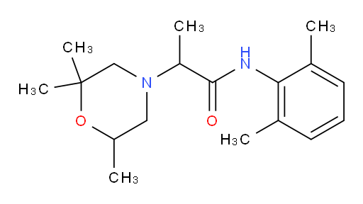 N-(2,6-dimethylphenyl)-2-(2,2,6-trimethylmorpholino)propanamide