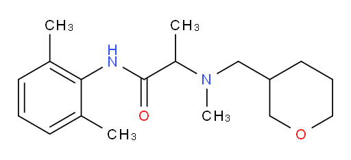 N-(2,6-dimethylphenyl)-2-(methyl((tetrahydro-2H-pyran-3-yl)methyl)amino)propanamide