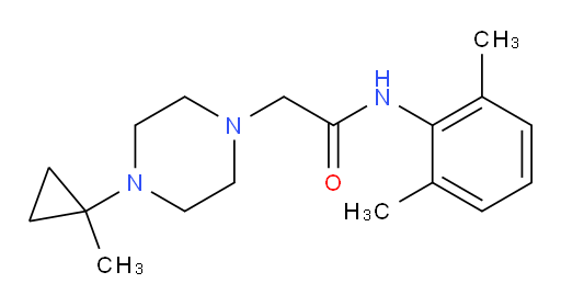 N-(2,6-dimethylphenyl)-2-(4-(1-methylcyclopropyl)piperazin-1-yl)acetamide