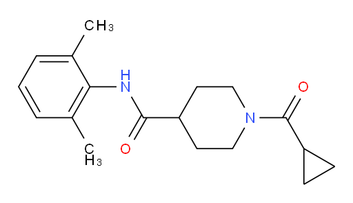 1-(cyclopropanecarbonyl)-N-(2,6-dimethylphenyl)piperidine-4-carboxamide