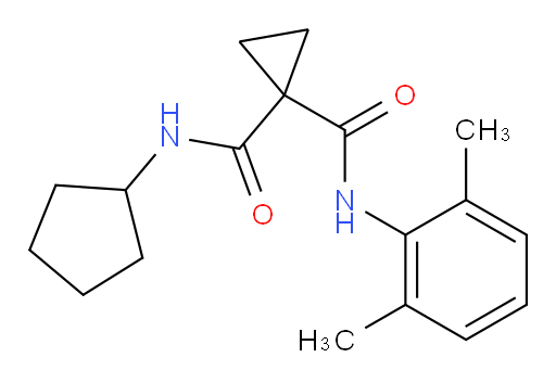 N-cyclopentyl-N-(2,6-dimethylphenyl)cyclopropane-1,1-dicarboxamide