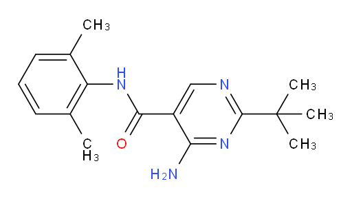 4-amino-2-(tert-butyl)-N-(2,6-dimethylphenyl)pyrimidine-5-carboxamide