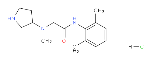 N-(2,6-dimethylphenyl)-2-(methyl(pyrrolidin-3-yl)amino)acetamide hydrochloride