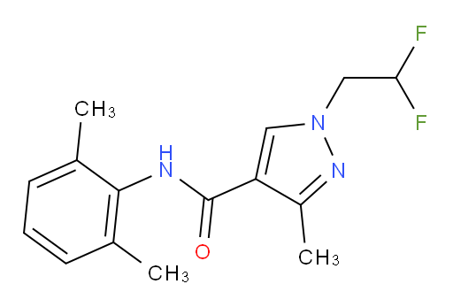 1-(2,2-difluoroethyl)-N-(2,6-dimethylphenyl)-3-methyl-1H-pyrazole-4-carboxamide