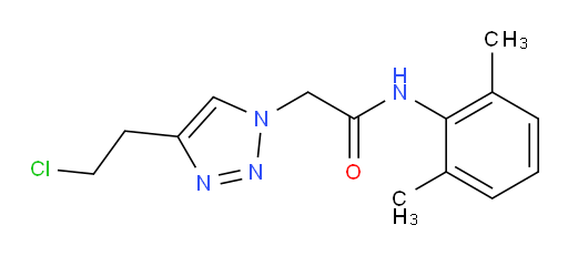2-(4-(2-chloroethyl)-1H-1,2,3-triazol-1-yl)-N-(2,6-dimethylphenyl)acetamide