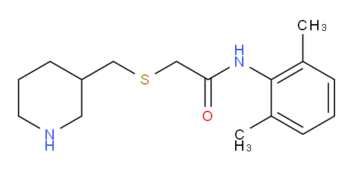 N-(2,6-dimethylphenyl)-2-((piperidin-3-ylmethyl)thio)acetamide