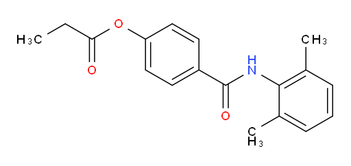 4-((2,6-dimethylphenyl)carbamoyl)phenyl propionate