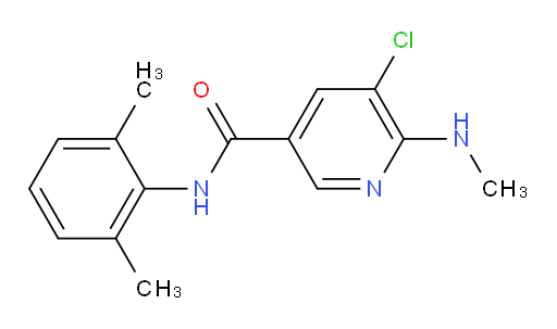 5-chloro-N-(2,6-dimethylphenyl)-6-(methylamino)nicotinamide
