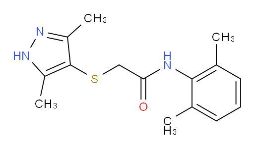 2-((3,5-dimethyl-1H-pyrazol-4-yl)thio)-N-(2,6-dimethylphenyl)acetamide