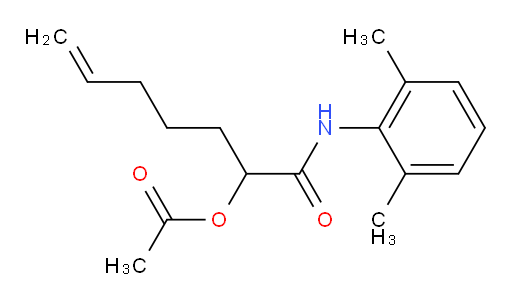 1-((2,6-dimethylphenyl)amino)-1-oxohept-6-en-2-yl acetate